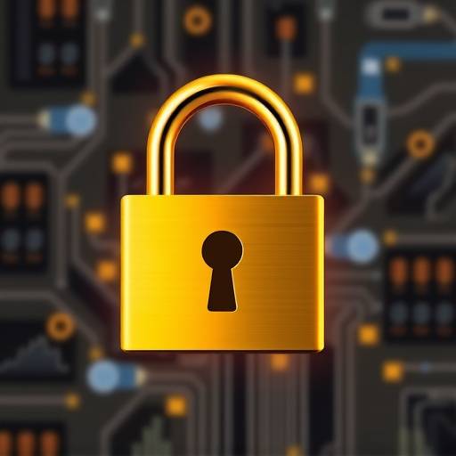 Imagen de un candado dorado que simboliza la seguridad de los datos