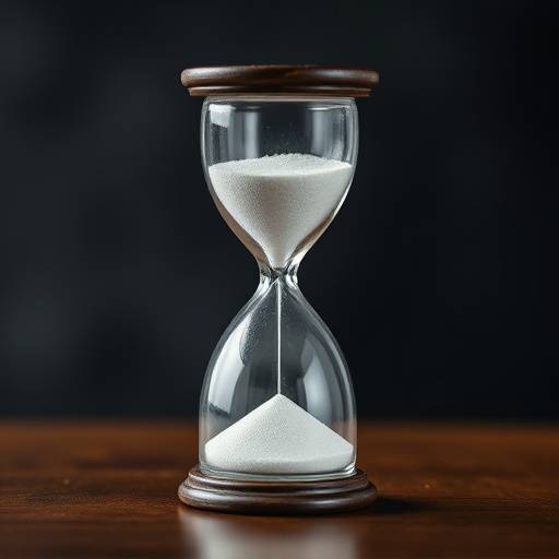 Imagen de un reloj de arena que simboliza la retenci贸n de datos durante un periodo determinado